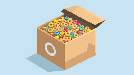 Cereal Box Packing Icon Vector Illustration Design
