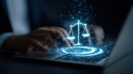 Digital Justice System Concept