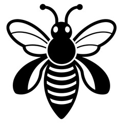 Minimalist Bee Outline Silhouette