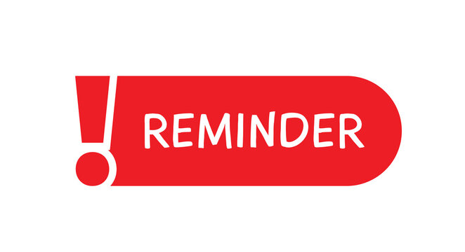 reminder sign	