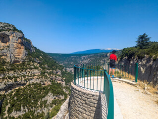 Gorges Nesque Provence France Cyclist