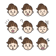 男女子どもの表情いろいろ