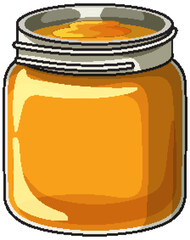 Vector Illustration of Honey Jar with Lid
