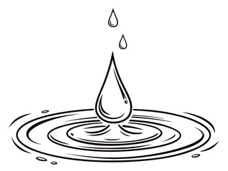 Clean Water Drop Vector Icon Isolated on White Background