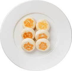 Delicious baked goods arranged neatly on a clean white plate, ready to be enjoyed.