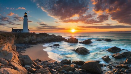 Waves Dance Under Shifting Sunlight Skies
