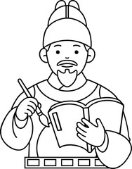 a calligraphy king of Joseon