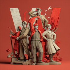 Fototapeta premium the group of workers