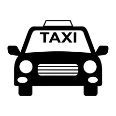 taxi sign isolated on white