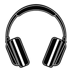headphones icon on white background