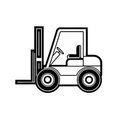 forklift truck vinyl ready vector