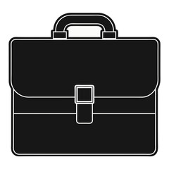 black briefcase vector icon