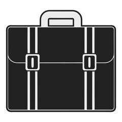 black briefcase vector icon