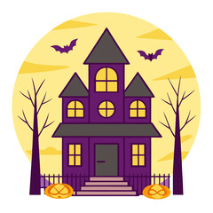 haunted house vector illustration