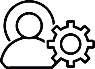 Person and gear icon