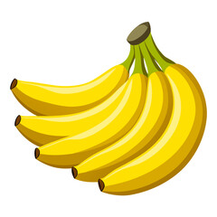 banana on white background