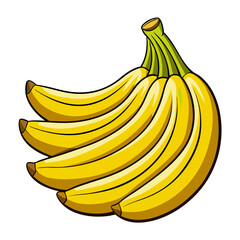 bananas on white background