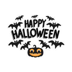 Fototapeta premium Happy Halloween party and banner Vector Art, Icons, and Graphics for 