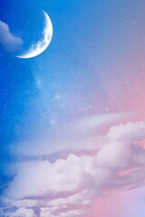 Festive crescent moon border background design