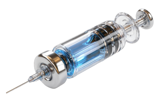 Medical Syringe with Transparent Fluid