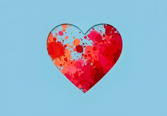 Colorful heart shape design graphic