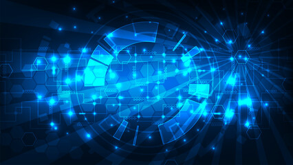 Abstract technology with concept technology communication futufistic digital innovation background
