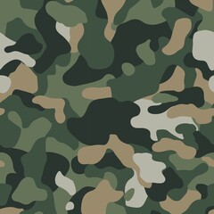 Fototapeta premium Aesthetic green camo pattern background design
