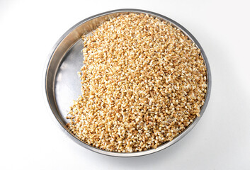 Indian weat sprouts or matki isolated on white background 