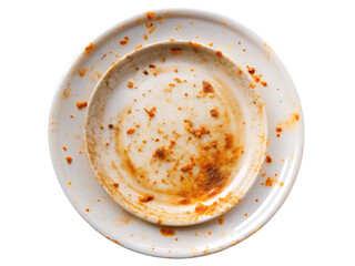  dirty plate isolated on white background, PNG