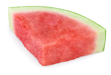 Sliced ripe watermelon isolated on white background. clipping path