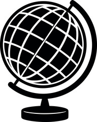 globe on white background