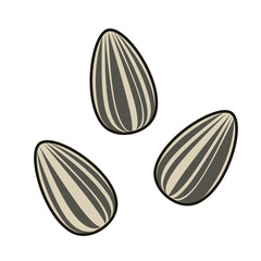 シンプルなひまわりの種のイラスト