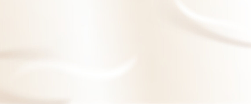 Abstract beige background with creamy texture and soft wave pattern for minimal design. Silk fabric texture with pearl colors for elegant backdrop. Horizontal cover. Pale gradation vector.