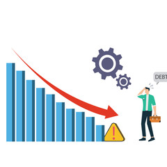 Frustrated Businessman Facing Business Problems