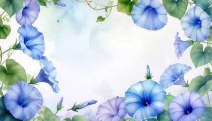 Pastel watercolor floral frame