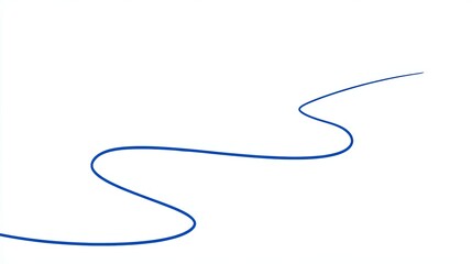 Minimalist blue wave background with bold dynamic line flowing across the design, evoking movement, clarity, and modern direction for presentation or corporate branding templates

