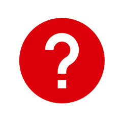 はてなマーク　疑問符　赤丸　アイコン　シンプル　ベクター　イラスト