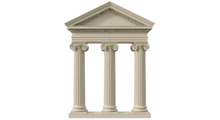 Fototapeta premium Isolated greek columns architecture design element for building facade use