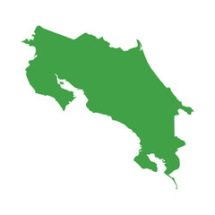 Obraz premium Costa Rica Map Boundary