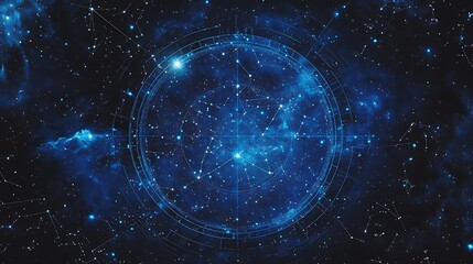 Obraz premium Gold cosmic mandala circle with magical aura high resolution picture