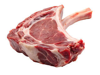 mutton back chop isolated on white background, PNG