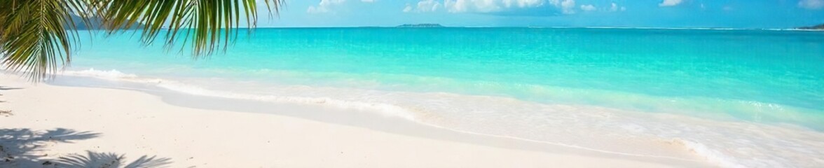 Idyllic Tropical Beach Turquoise Waters and White Sands, Perfect Summer Getaway