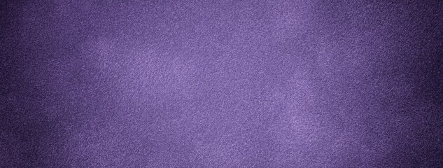 Dark violet suede fabric background with velvet texture, purple tones and soft felt textile in macro with vignette
