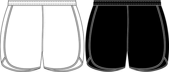 front view Dolphin shorts or Dolfins icon set