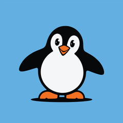 Obraz premium Simple cute vector of penguin. 