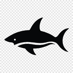 Fototapeta premium Simple Shark Dorsal Fin Cutting Through Water M