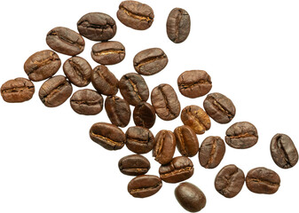 coffee beans isolated on white background