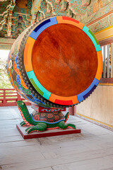 View at the Drum of Bulguksa Buddhist Temple near Gyeongju in South Korea