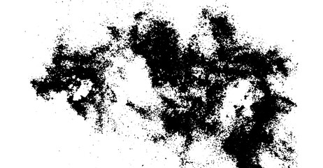 Gritty Black Texture Overlay on White Background for Grunge Effects and Distressed Designs, ideal for creative projects needing a rough and edgy feel, graphic resource element