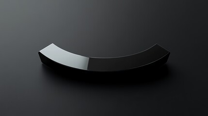 A minimalist HUD that displays minimal graphics with photorealistic curve transitions and sleek metallic hues on a jet black surface